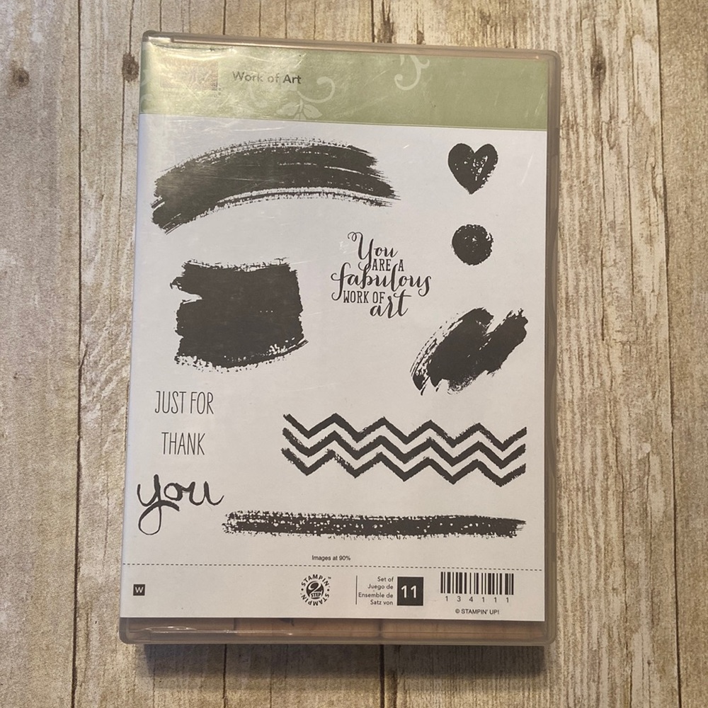 StampinUp wood stamp set Work Of Art
